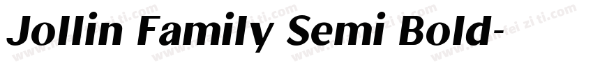 Jollin Family Semi Bold字体转换